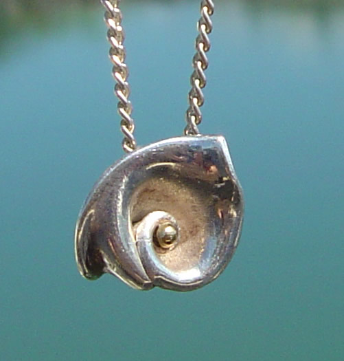 Silver and Gold Lilly Pendant